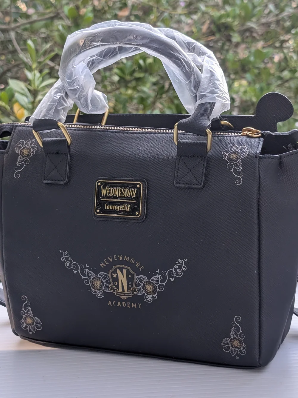 *NWT* Loungefly "Wednesday" Black Typewriter Handbag - Picture 8 of 16